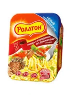 Фото для Лапша Роллтон 90г с говядиной острая по-домашнему *24