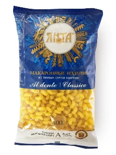 Макаронные изделия Янта 400гр Рожки витые