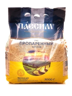 Фото для Крупа Пассим 3кг Рис Тайский Пропаренный*8