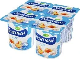 Фото для Продукт йогуртный Кампина Нежный 100гр 1,2% с соком персика (БЗМЖ)*24