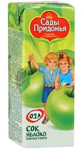 Фото для Сок Сады Придонья 200мл яблоко освет прямой отжим*27