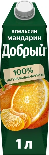 Фото для Нектар Добрый 1л Апельсин/мандарин*12