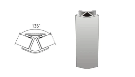 Фото для Угловое соединение 135град. (25 Бетон светлый) H-100, шт.