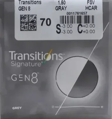 Фотохромные линзы Transitions GEN8 1,50 SHMC Brown/Grey Материал СR-39 + Transitions 8 (США)