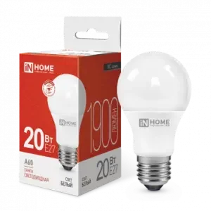Фото для Лампа LED-А60,65-VC 20Вт 4000К Е27 IN HOME