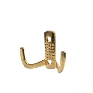 Фото для Крючок-вешалка 2-х рожковый перфорированый 5534/641В золото