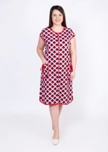 Фото для Халат женский на молнии 212хр1928 р.64/164 (ЧЗ)