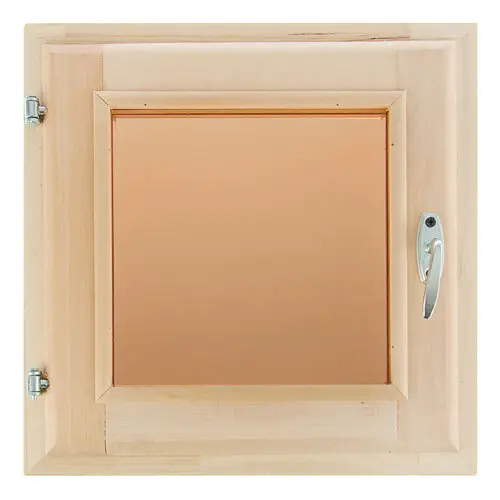 Окно деревянное, двойное стекло (бронза) - 500 - 500
