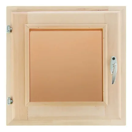 Фото для Окно деревянное, двойное стекло (бронза) - 500 - 500
