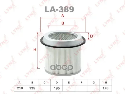 Фото для Фильтр Воздушный A-3006 Lynauto La389 LYNXauto арт. LA389