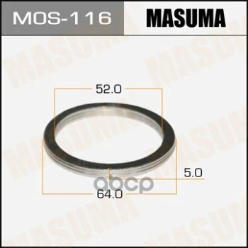 Фото для Прокладка Глушителя-Кольцо 52X64 Masuma Mos-116 Masuma арт. MOS-116