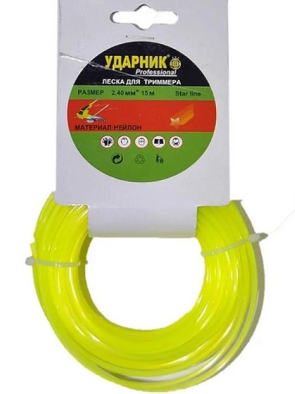 
Леска для триммера STAR (звезда) d 2,4.mm* 15.m"УДАРНИК"