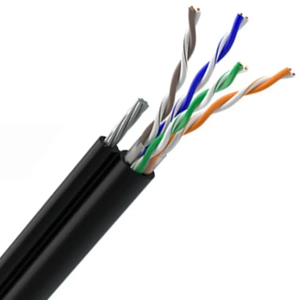 Фото для Еthernet UTP 4x2x0,50cat.5E на тросу (однопроволочный) 100% медь (305м.)