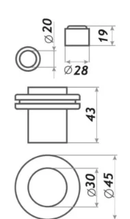 Ограничитель магнит. 804 (черный)
