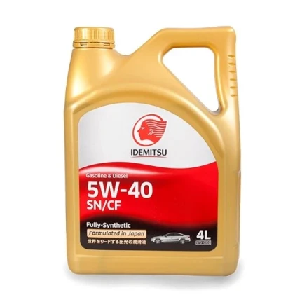Фото для Масло моторное IDEMITSU F-S 5w40 синтетическое, SN/CF, универсальное, 4л