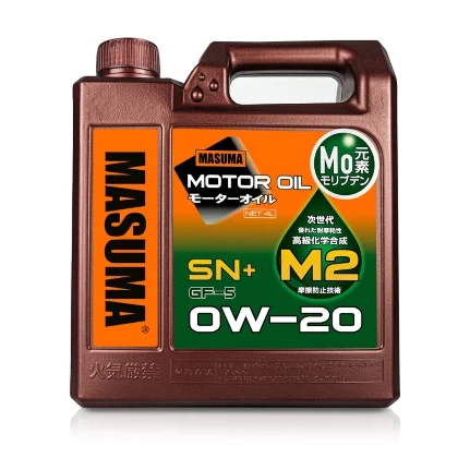 Фото для Масло моторное Masuma Motor Oil M2 0w20, синтетическое, API SN+, ILSAC GF-5, для бензинового двигателя, 4л, арт. M-2001E