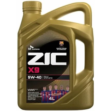 Фото для Масло моторное ZIC X9 5w40, синтетическое, API SP, ACEA A3/B3/B4, универсальное, 4л, арт. 162000/162613