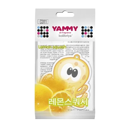 Фото для Ароматизатор подвесной Yammy Lemon Squash (Лимонная свежесть), картон с пропиткой, арт. C011