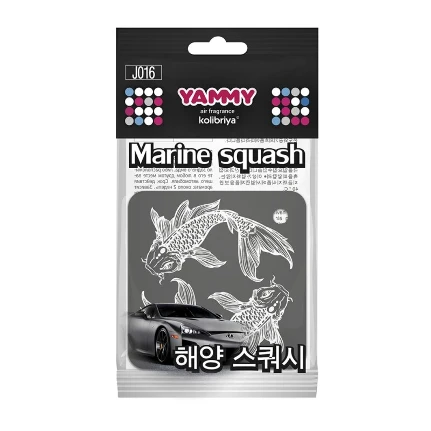 Фото для Ароматизатор подвесной Yammy Marine Squash (Морская свежесть), картон с пропиткой, арт. J016