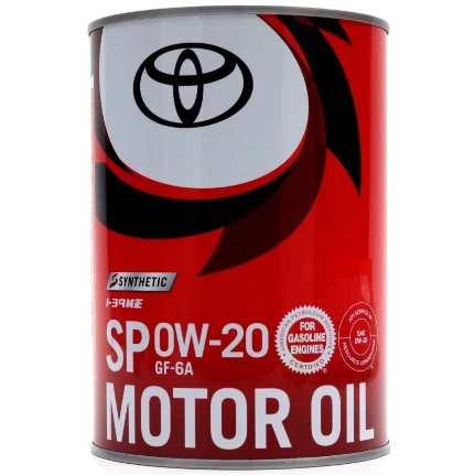 Фото для Масло моторное Toyota Motor Oil 0w20, синтетическое, API SP, ILSAC GF-6A, для бензинового двигателя, 1л, арт. 08880-13206/08880-