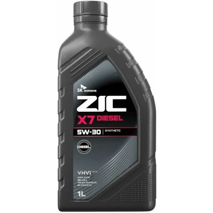 Фото для Масло моторное ZIC X7 Diesel 5w30, синтетическое, API SN, ACEA A3/B3/B4, для дизельного двигателя, 1л, арт. 132610