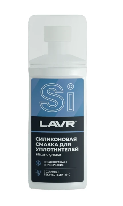 Фото для Смазка силиконовая для резиновых уплотнителей с апликатором- губкой LAVR 100мл