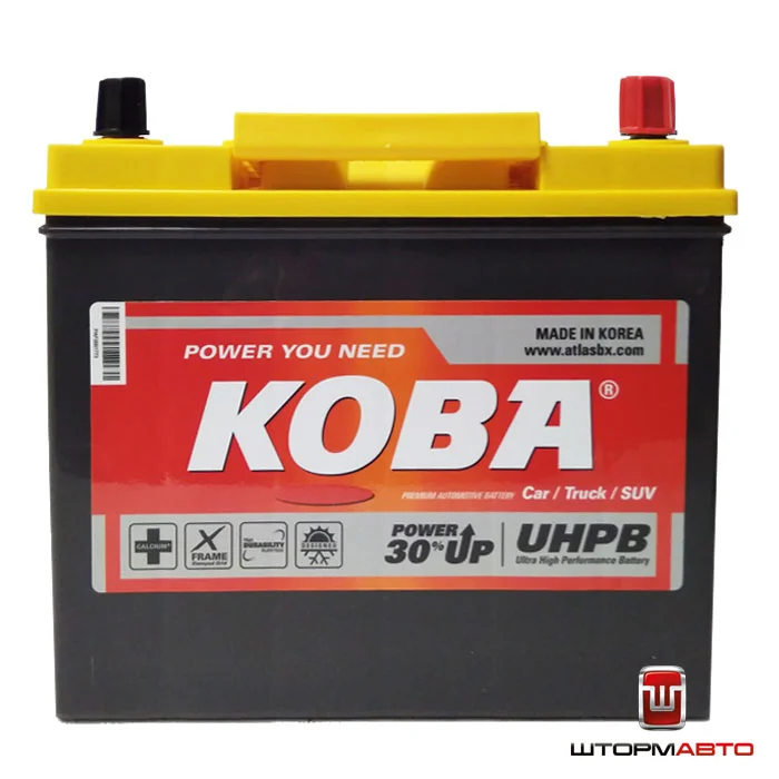 Аккумулятор KOBA UMF55B19L, Корея (45 а/ч)