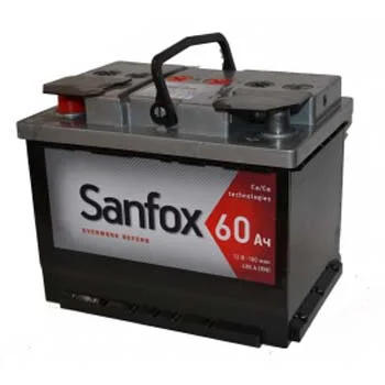 Аккумуляторная батарея 6ст-60 АПЗ (п.п.) SanFox рос., пр.Казахстан