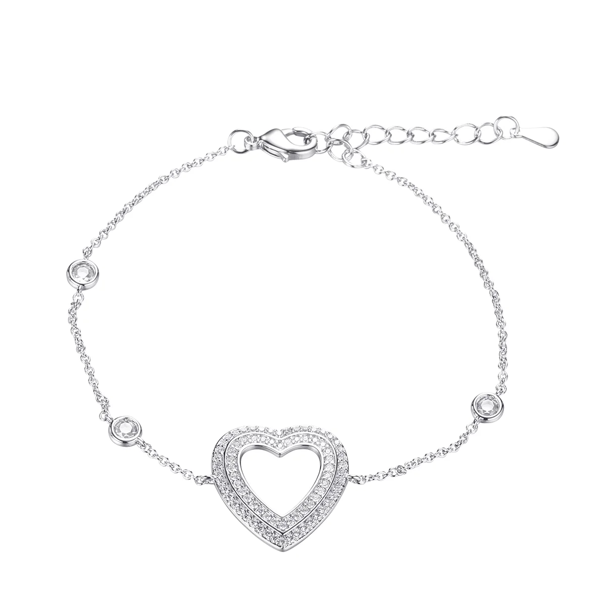 Браслет Heart из Серебро 925 с вставками из фианит Fresh Jewelry