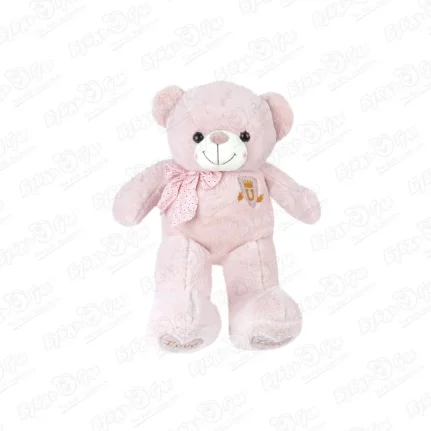 Игрушка мягкая Медведь с розовой лентой 55см в ассортименте