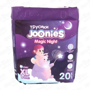 Фото для Подгузники-трусики Joonies Magic Night XL 12-17кг 20шт