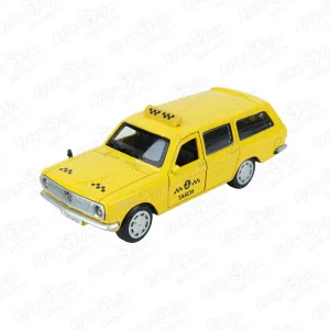 Машинка Волга Технопарк Такси металлическая инерционная открывающиеся двери