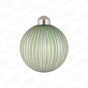Фото для Украшение елочное шар с узором волна зеленый стеклянный 8см