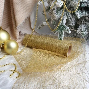 Фото для Декор новогодний Lanson goods Паутинка золото 20х270см