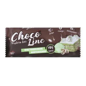 Фото для Батончик CHOCOLATE LINE Фисташковое мороженое протеиновый 50г