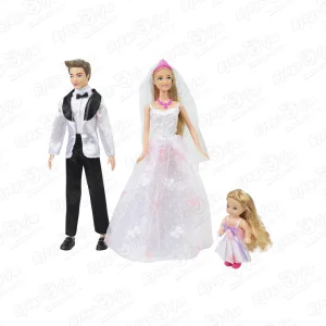 Кукла Lanson Toys Wedding Невеста с женихом и малышкой
