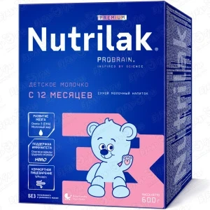 Фото для Смесь Nutrilak Premium 3 молочная 600г с 12мес БЗМЖ