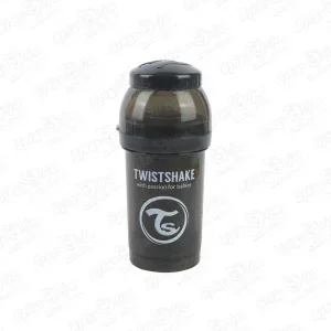 Фото для Бутылка TWISTSHAKE антиколиковая с силиконовой соской черная 180мл с 0мес