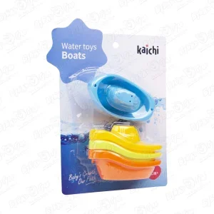 Фото для Набор игрушек для ванны пластиковые 4шт кораблики с 12мес
