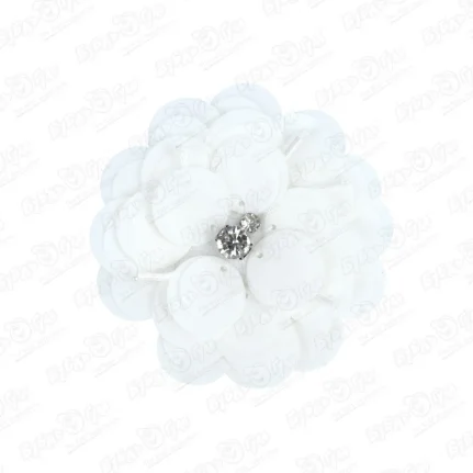 Фото для Резинка для волос с белым цветком-бабочкой фатин
