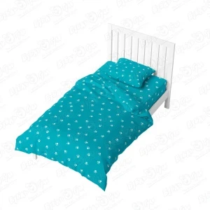 Фото для Комплект постельного белья Milo Лапки поплин 3предмета голубой