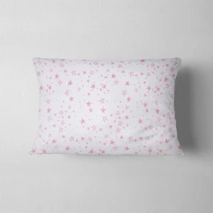 Фото для Наволочка BUBURU Baby розовые звезды белая 40х60см