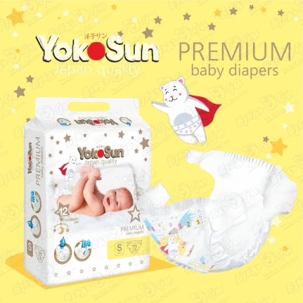 Фото для Подгузники YokoSun Premium S 3-6кг 72шт