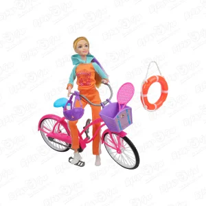 Кукла Lanson Toys на велосипеде