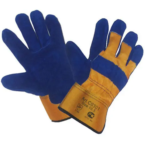 Перчатки спилковые "Summer Yeti", 10.5" синие