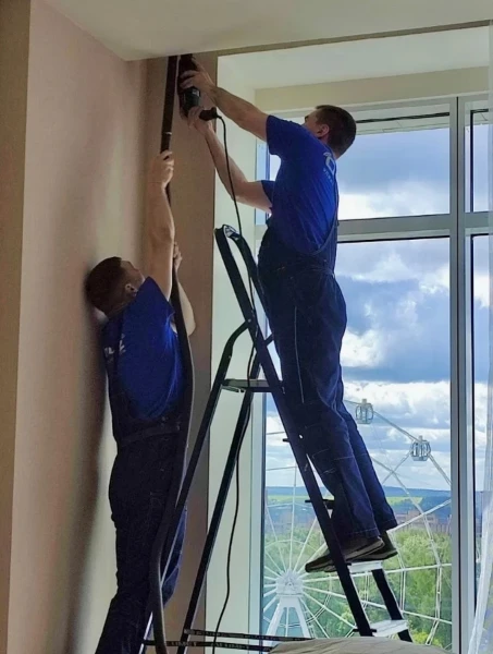  Установка карнизов и гардин для штор