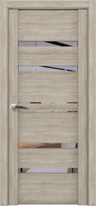 Полотно дверное Велюр капучино, стекло зеркало 800*2000