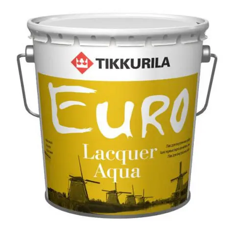 TIKKURILA Лак п/глянцевый "Euro Lacquer Aqua" основа ЕР 2,7 л
