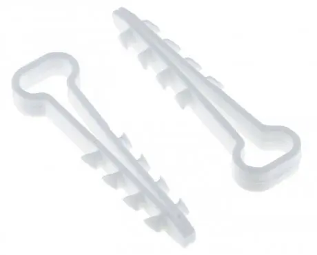 Дюбель-хомут для плоского кабеля белый 5х10 мм, (100 шт.) ЭКФ