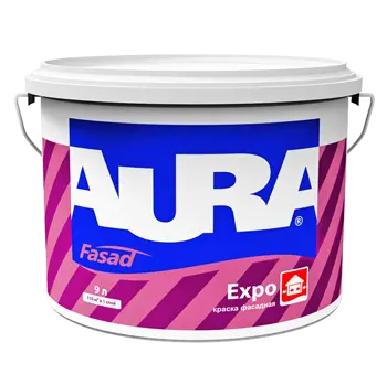 Краска в/д для фасадов матовая "Aura Expo", основа TR 9 л ЭСКАРО